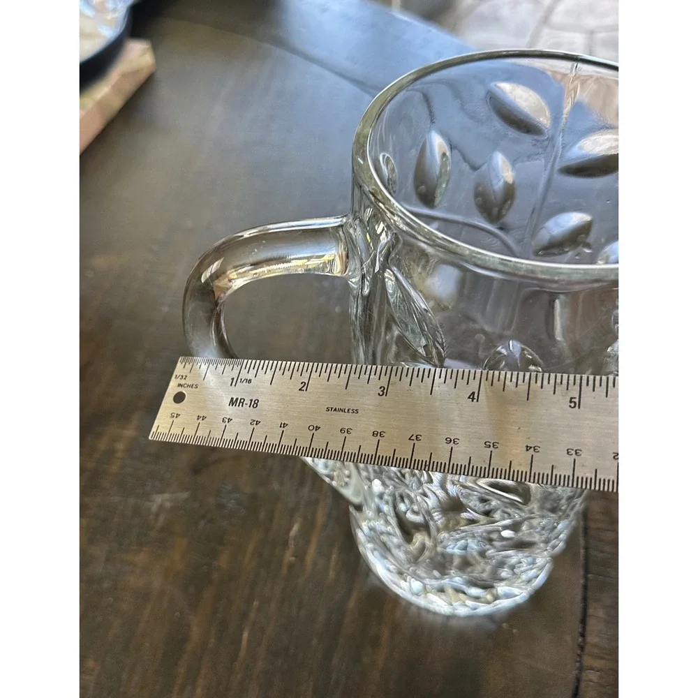 Vintage RCR Royal Crystal Rock Laurus Crystal Pitcher  Made in Italy –Heavy 50oz